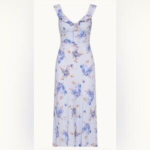 Anthropologie Yvonne Midi Dress Leona Floral Lilac NWT SIZE 2
